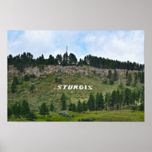 Sturgis Hillside Side, South Dakota Poster