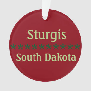 Sturgis personnalisable, ornement du Dakota du Sud