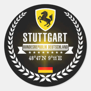 Stuttgart Classic Round Sticker