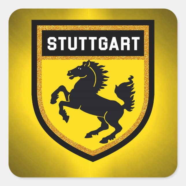Stuttgart Flag Square Sticker (Front)