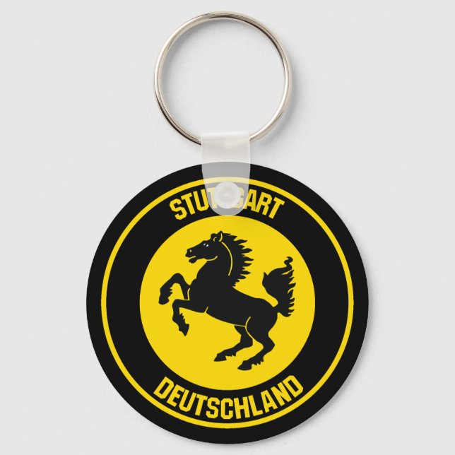 Stuttgart Round Emblem Keychain (Front)