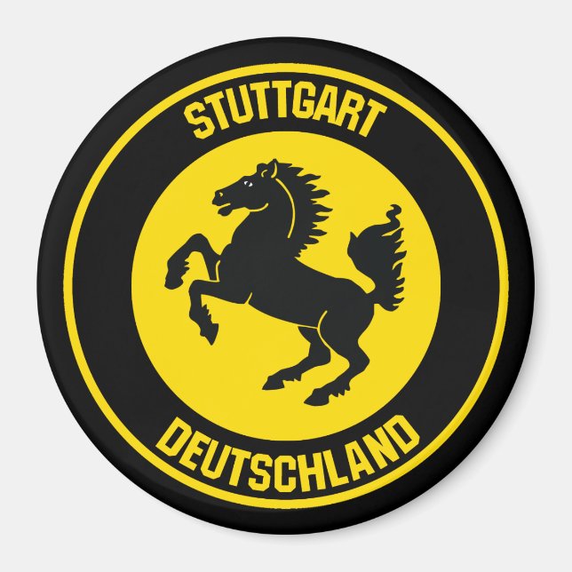 Stuttgart Round Emblem Magnet (Front)