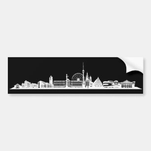 Stuttgart Stadt Skyline - Autosticker/Sticker Bumper Sticker