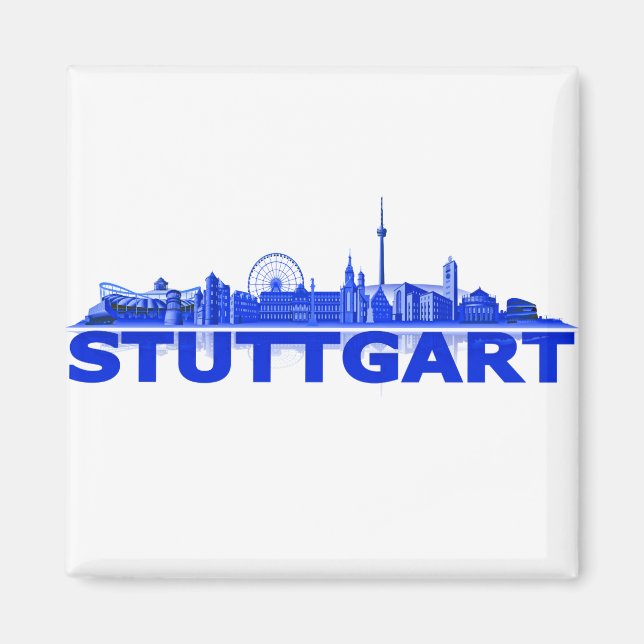Stuttgart Stadt Skyline - Magnet (Front)