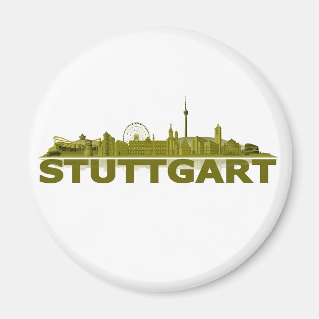 Stuttgart Stadt Skyline - Magnet (Front)