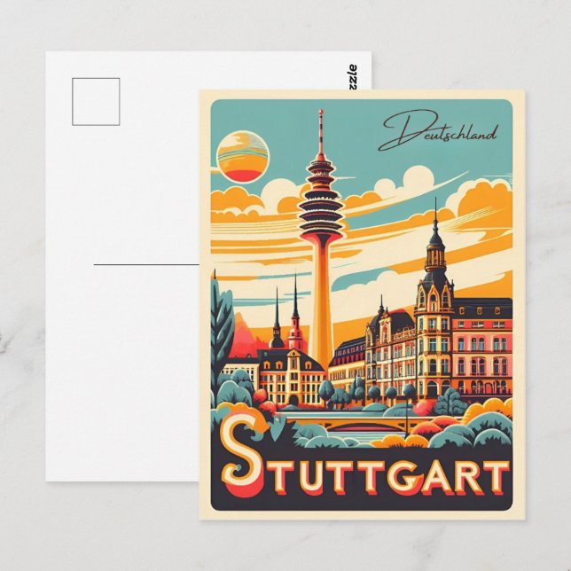 Stuttgart TV Tower - Fernsehturm germany gift Postcard (Front/Back)