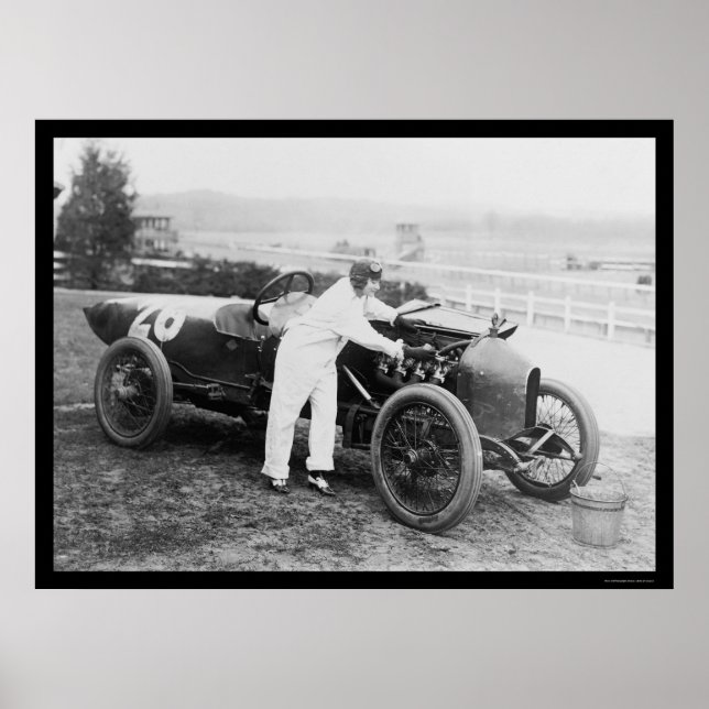 Stutz Racer Woman Mechanic 1916 Poster (Front)