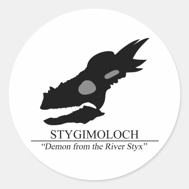 Stygimoloch Skull Classic Round Sticker (Front)