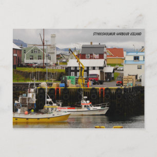 Stykkisholmur Harbour Iceland Postcard