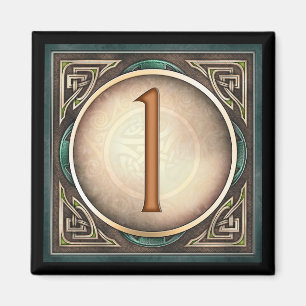 Style A, "1" - Celtic Number Magnets