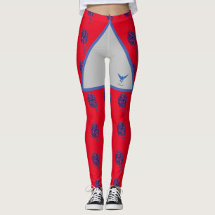 Style aigle rouge et bleu Design moderne Leggings