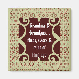 STYLE ANTIQUE GRANDMA & GRANDPA MAGNET
