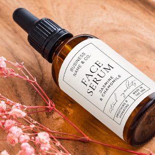Style apothecaire Étiquette de bouteille cosmétiqu