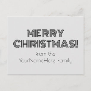 Style Art Déco "JOYEZ NOËL !" Carte postale