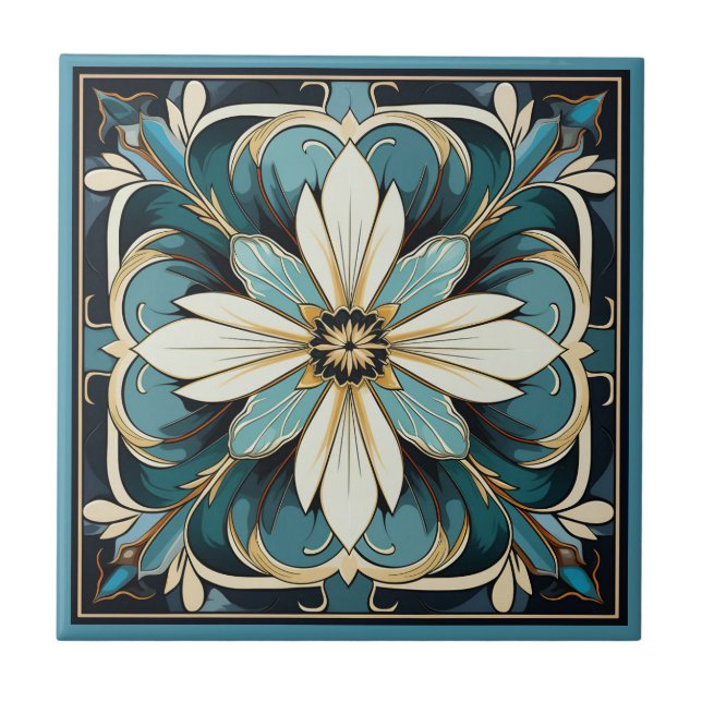 Style Art déco motif céramique carreaux (Devant)
