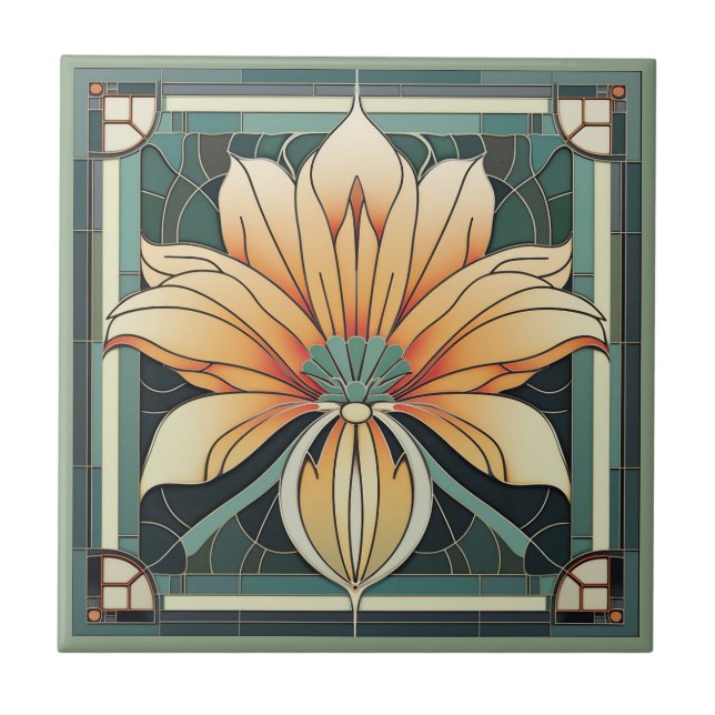 Style Art déco motif céramique carreaux (Devant)