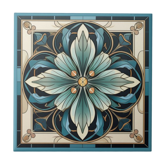 Style Art déco motif céramique carreaux (Devant)