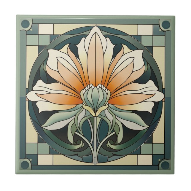 Style Art déco motif céramique carreaux (Devant)