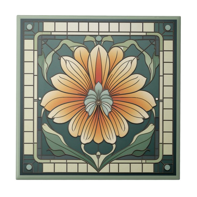 Style Art déco motif céramique carreaux (Devant)
