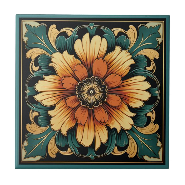 Style Art déco motif céramique carreaux (Devant)