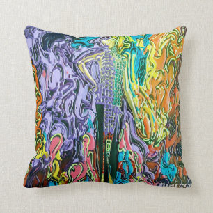 "style art peter max" mardi gras coussin