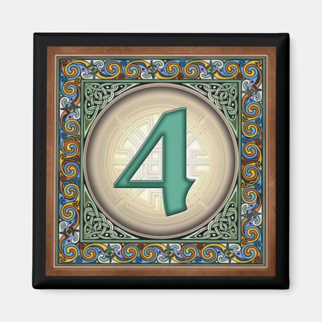 Style B, "4" - Magnet Celtique (Devant)