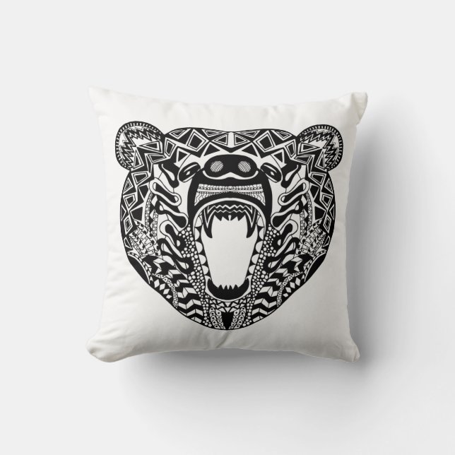 Style Bear Throw Pillow (Front)