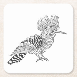 Style Bird Square Paper Coaster