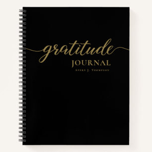 Style Black or Personnalisé Journal de Gratitude