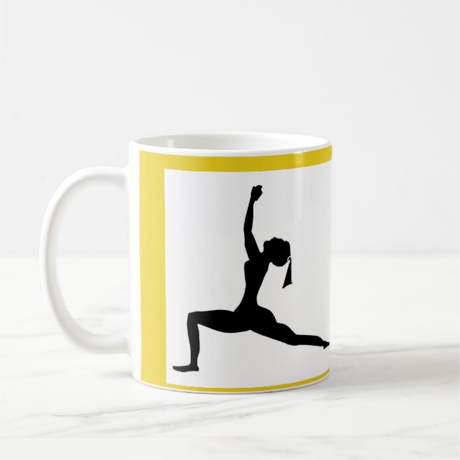 Style Blanc / Jaune : Mug Classique / Coupe Café (Gauche)