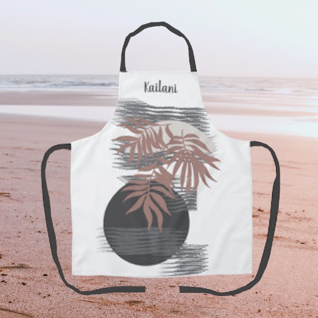 Style Boho Tropical Abstrait Tablier personnalisé (Créateur téléchargé)