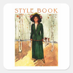 Style Book Square Sticker