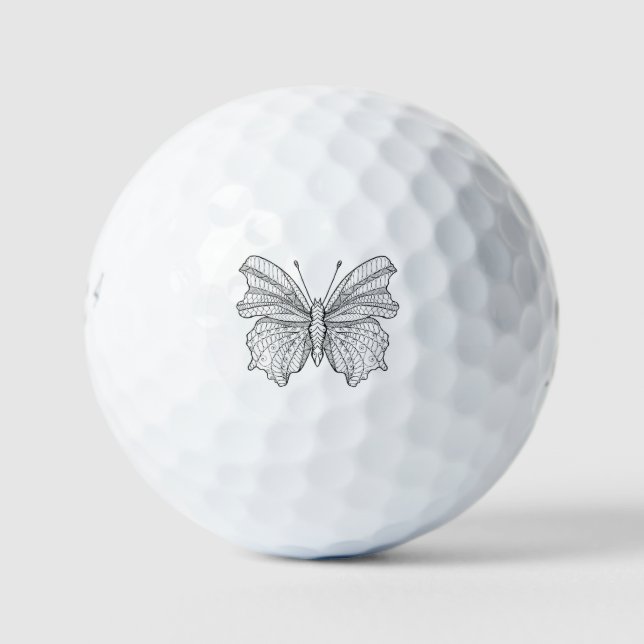 Style Butterfly 3 Golf Balls (Front)