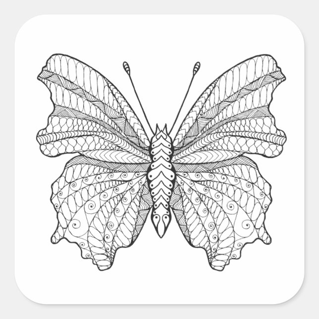 Style Butterfly 3 Square Sticker (Front)