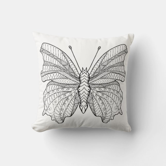 Style Butterfly 3 Throw Pillow (Front)