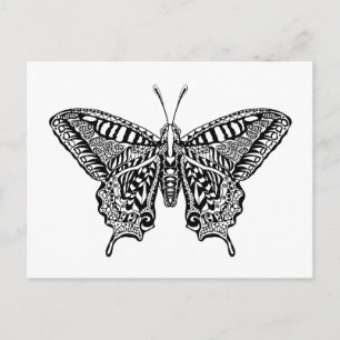 Style Butterfly Postcard