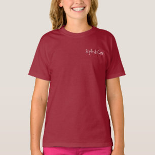 Style & Care Maroon Colour Girls' T-Shirt