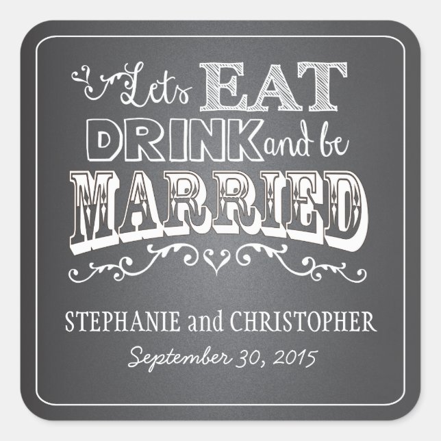 Style Chalkboard Stickers Favonalized Personnalisé (Devant)
