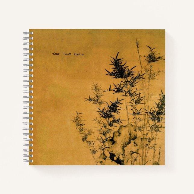 Style chinois Bambou Harmonie Carnet spirale (Devant)