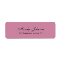 Style classique Dusty Rose Script Creative Plain