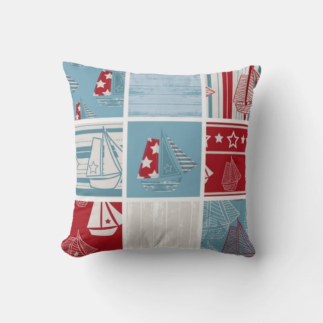Style contemporain 1 de coussin de bateau à voile (Recto)