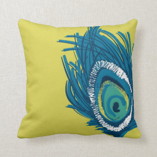 Style contemporain 1 de coussin de plume de paon