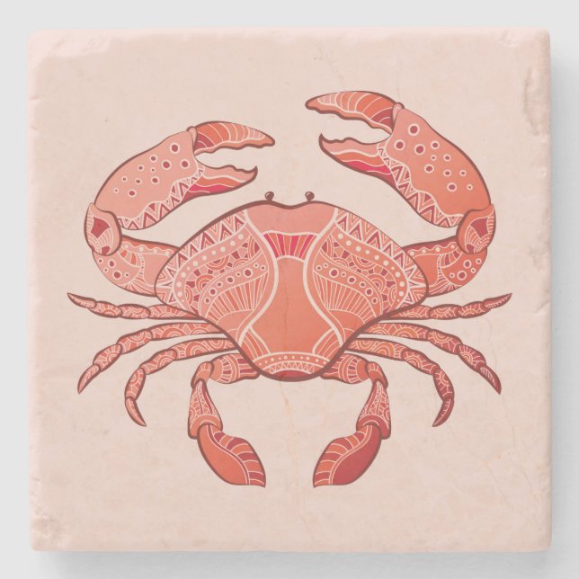 Style Crab Stone Coaster (Front)
