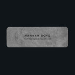 Style Creative Grey Chalkboard Modern Professional<br><div class="desc">Represent yourself with this modern, elegant return address label. This template can be customized to meet all personal needs.</div>