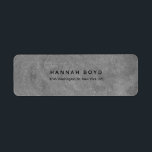 Style Creative Grey Chalkboard Modern Professional<br><div class="desc">Represent yourself with this modern,  elegant return address label. This template can be customized to meet all personal needs.</div>