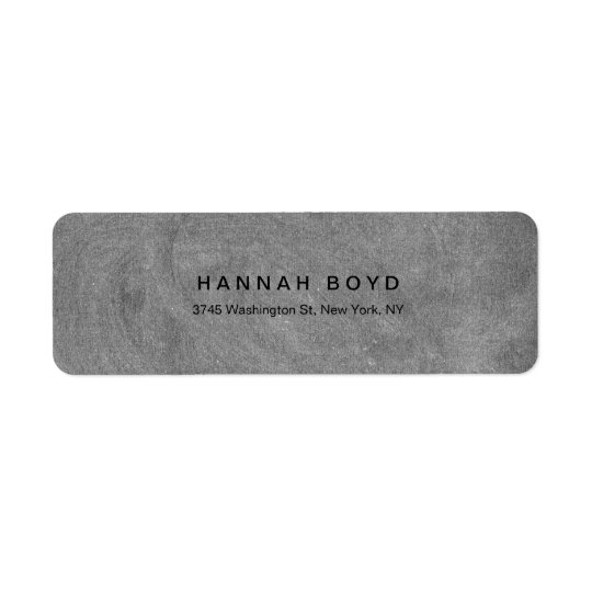 Style Creative Grey Chalkboard Modern Professional Return Address Label