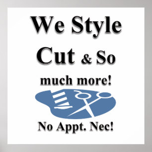 Style Cut Haircut Sale Poster Matte
