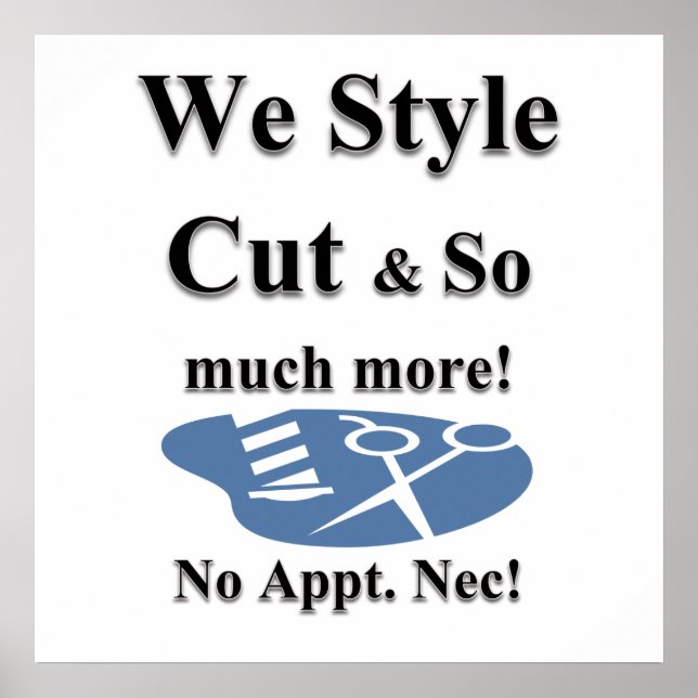 Style Cut Haircut Sale Poster Matte (Front)