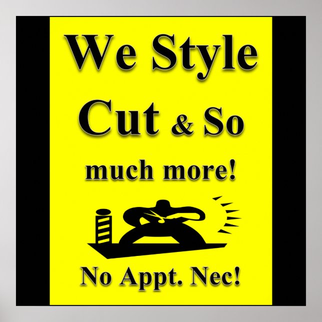 Style Cut Haircut Sale Poster Matte (Front)