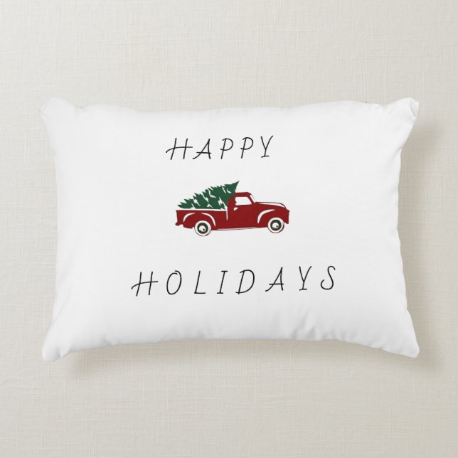 STYLE DE CAMION COUSSIN DE NOËL RETOUR ROUGE (Devant)